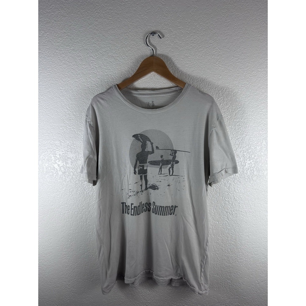 Bruce Brown Films The Endless Summer Graphic T-Shirt Size M Gray Surf Tee USA